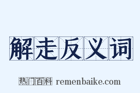 解走反义词是什么意思的图片